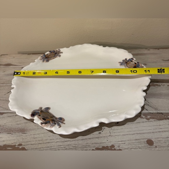 Vintage Handcrafted Blue Crab Plate River Expression by Edna Nelson - Picture 4 of 5